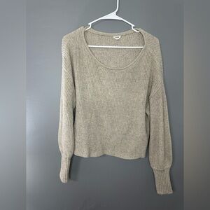 Garage Women's Beige comfy hoop neck Sweater